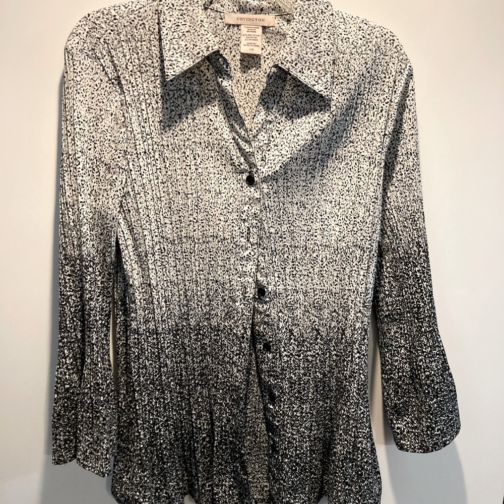 Covington Ladies Black & White Blouse
